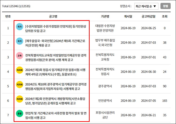 나라일터-채용정보