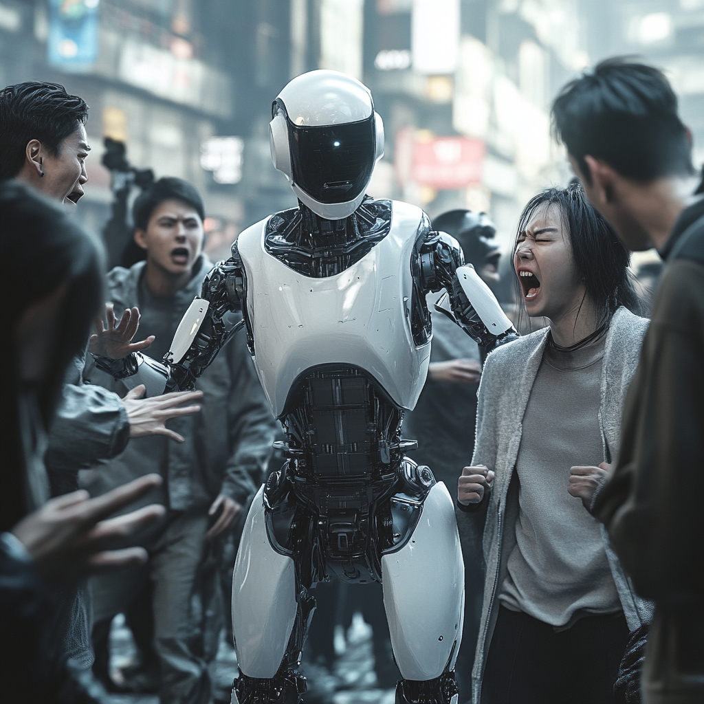 가짜뉴스에 대한 토론과 유튜버들의 항의 모습