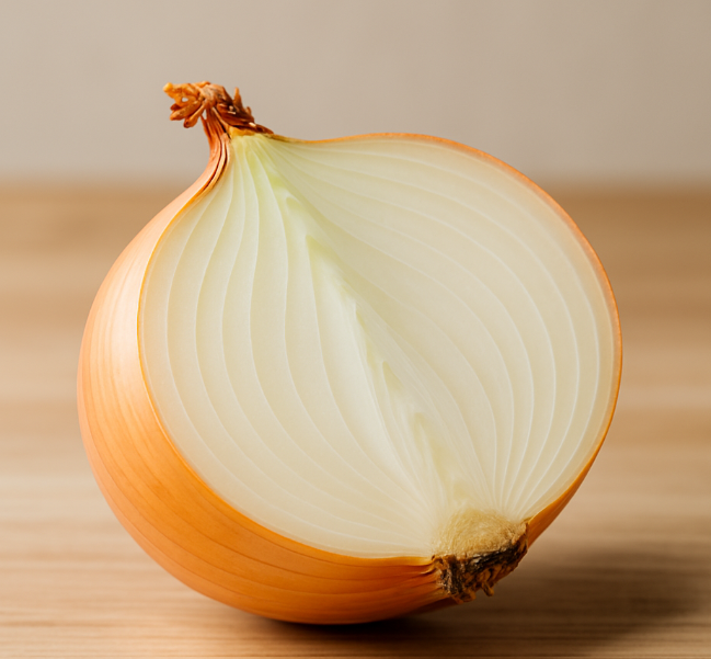 양파 반개의 모습