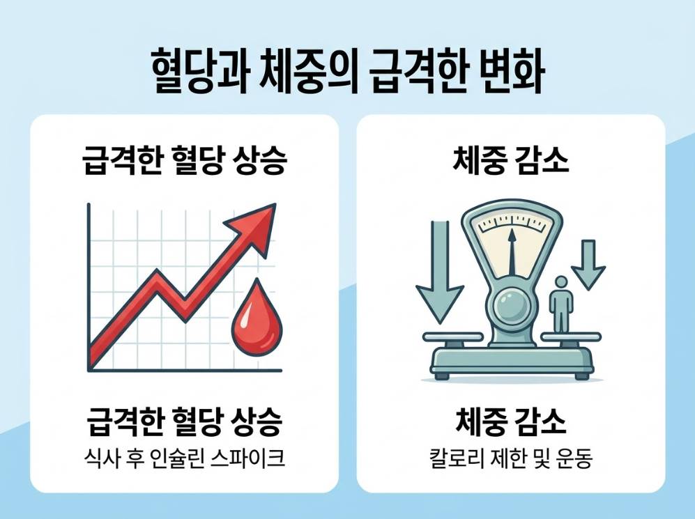 갑자기 생긴 당뇨 혈당 변화