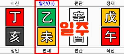 일간, 일주 확인하기