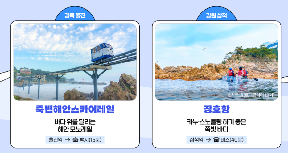 기차여행 1박2일 여행지 추천