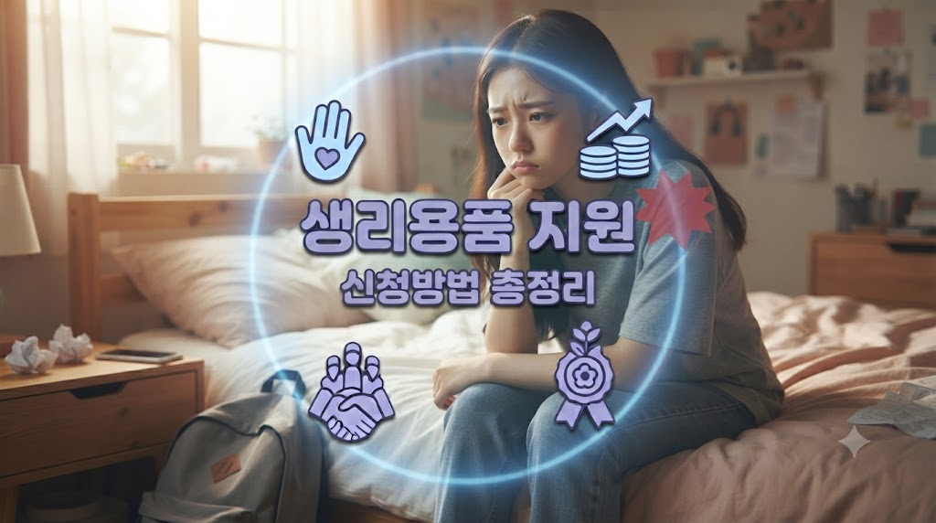 여성청소년이 생리용품이 부족해서 고민하는 모습