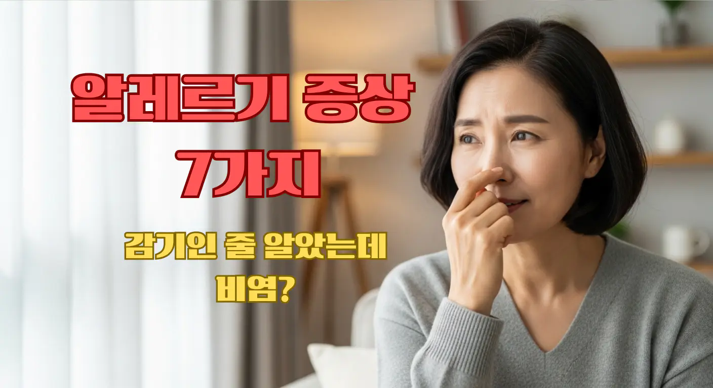 알레르기 비염 원인 7가지 관리법"