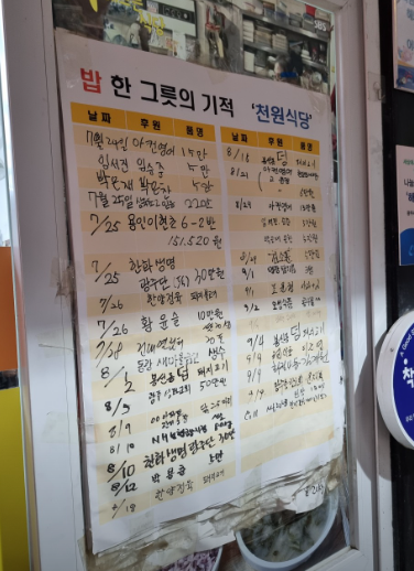 생방송 투데이 광주 동구 천원 1000원 백반