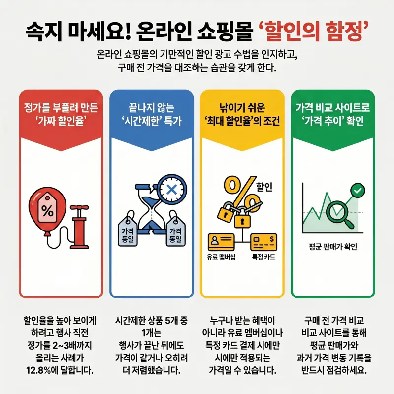 온라인 쇼핑몰 할인광고 함정과 소비자 확인 포인트 정리