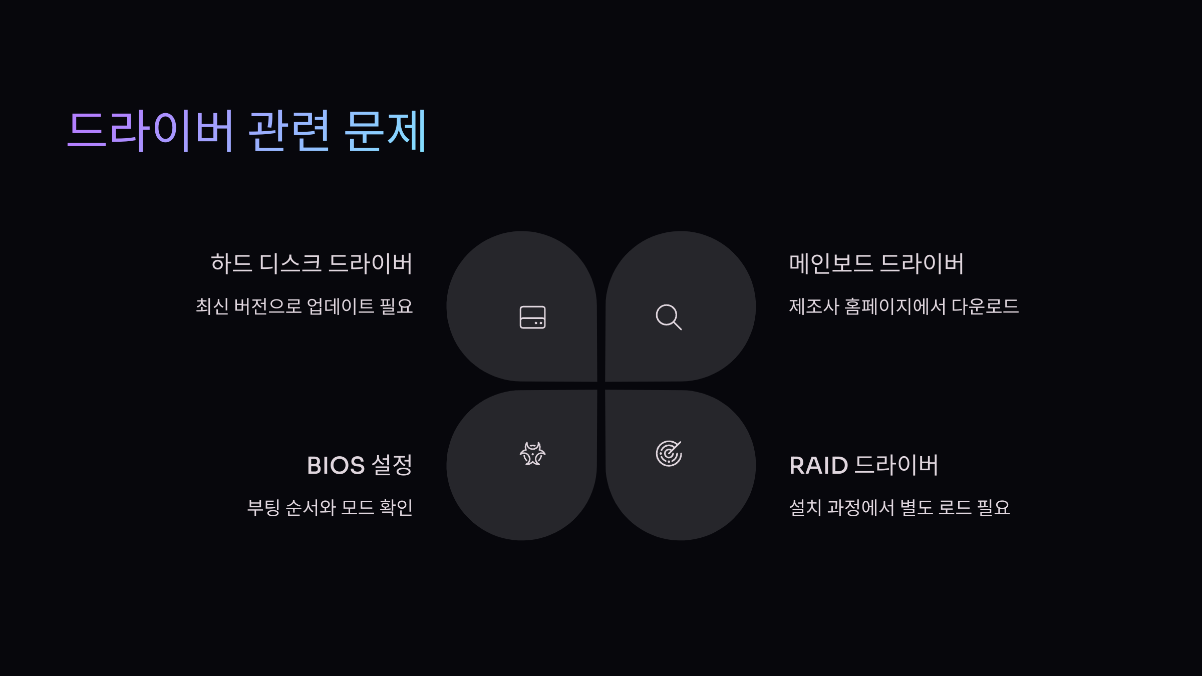 드라이버문제