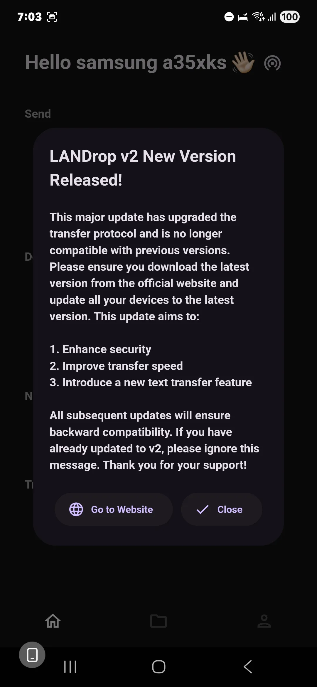 Android LANDrop 설치
