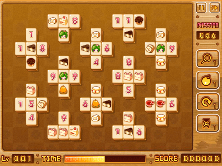 케이크-사천성-플래시게임-시작-화면