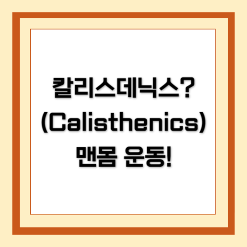 칼리스데닉스, 맨몸 운동, Calisthenics