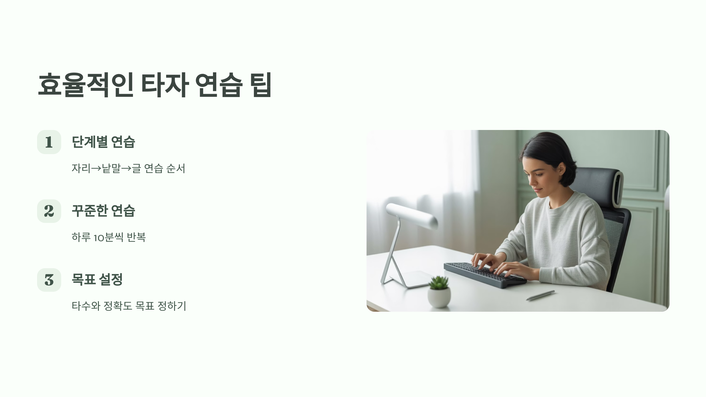 효율적인 타자 연습 팁