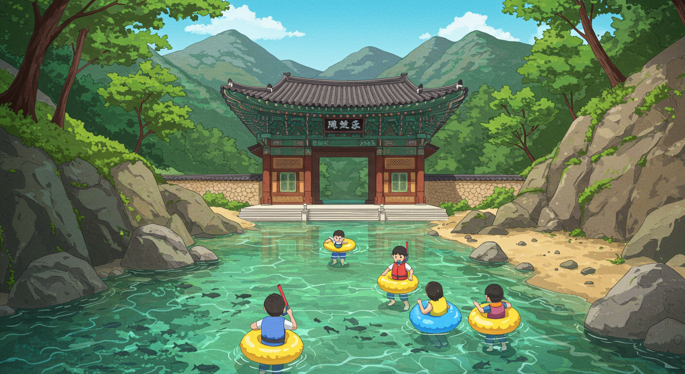 양산 내원사 계곡 물놀이와 스노클링