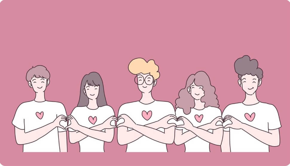 소상공인끼리 손잡고 있는 따뜻한 모습