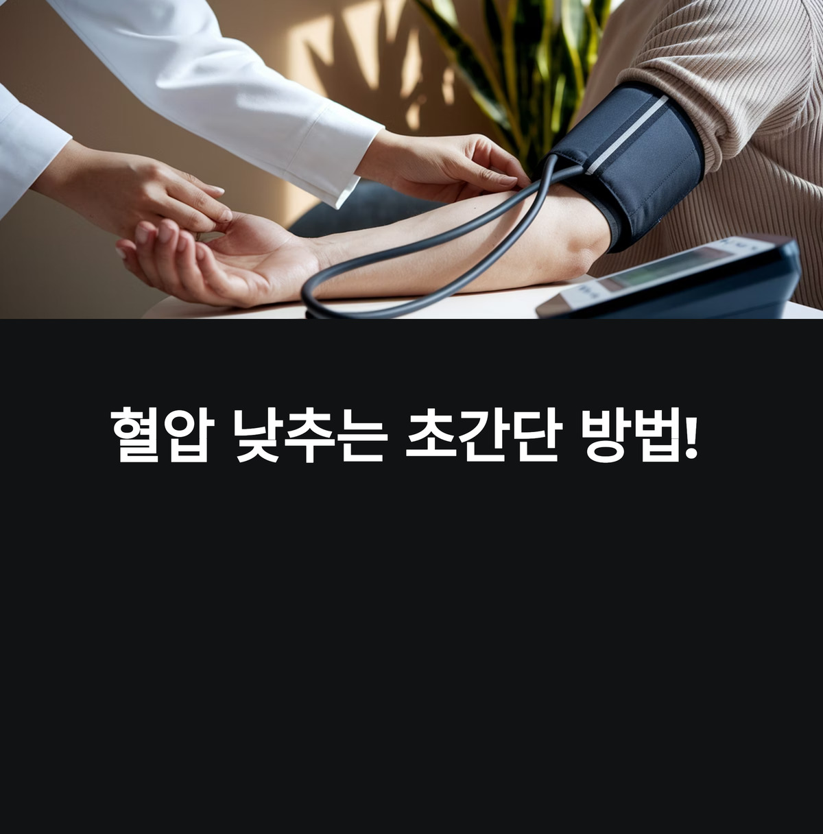 혈압 관리 비법 공개