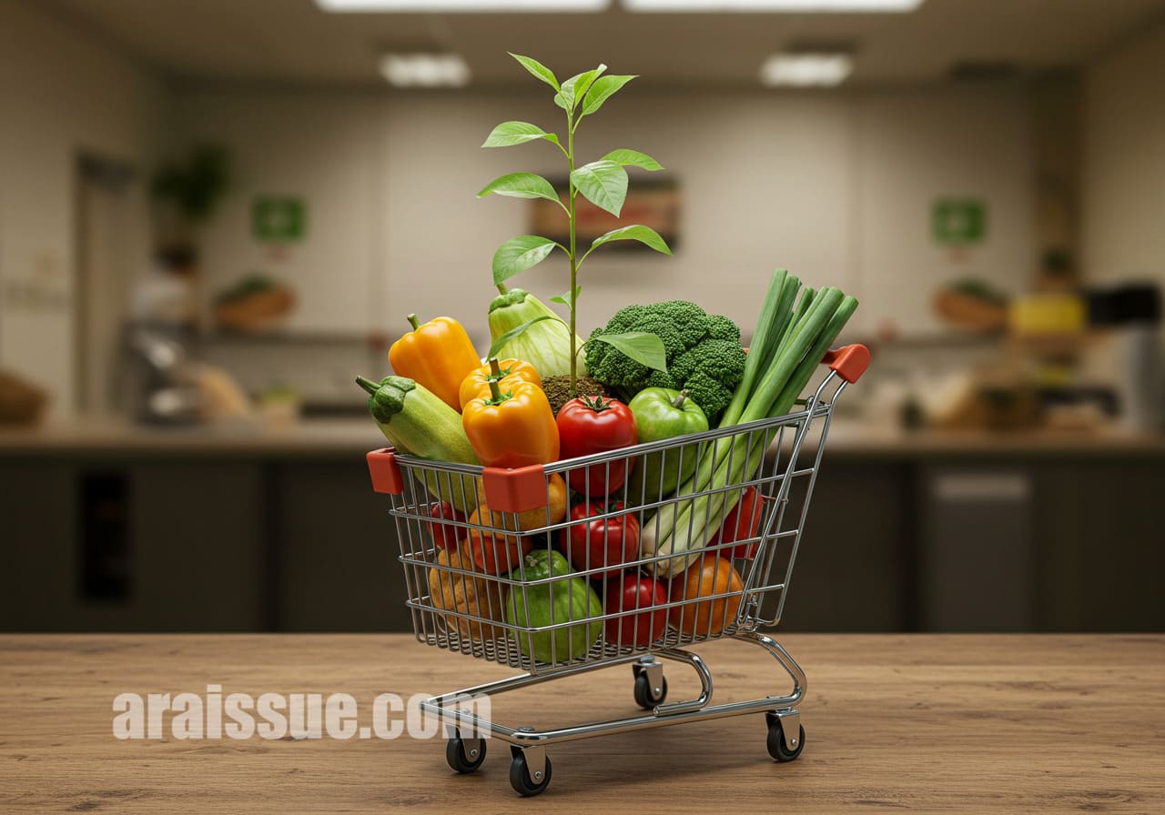 농식품 바우처 제도가 건강한 식단을 성장시키는 상징적인 이미지입니다.