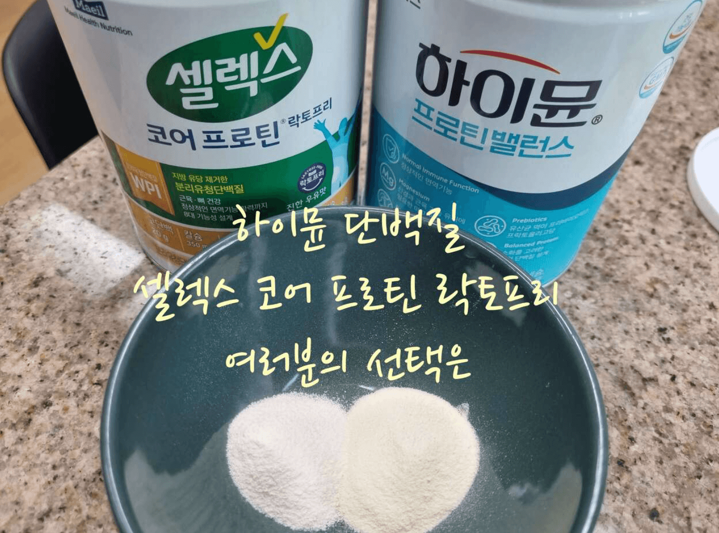 단백질 제품 선택