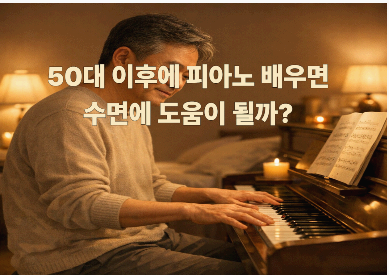 50대 이후에 피아노 배우면 수면에 도움이 될까? - 밤이 편안해지는 취미를 찾는 분들을 위한 현실 가이드
