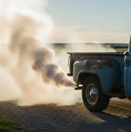 차 배기구에서 연기가 많이나는 이유