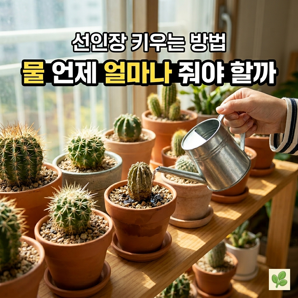 선인장 키우는 방법, 물 언제 얼마나 줘야 할까