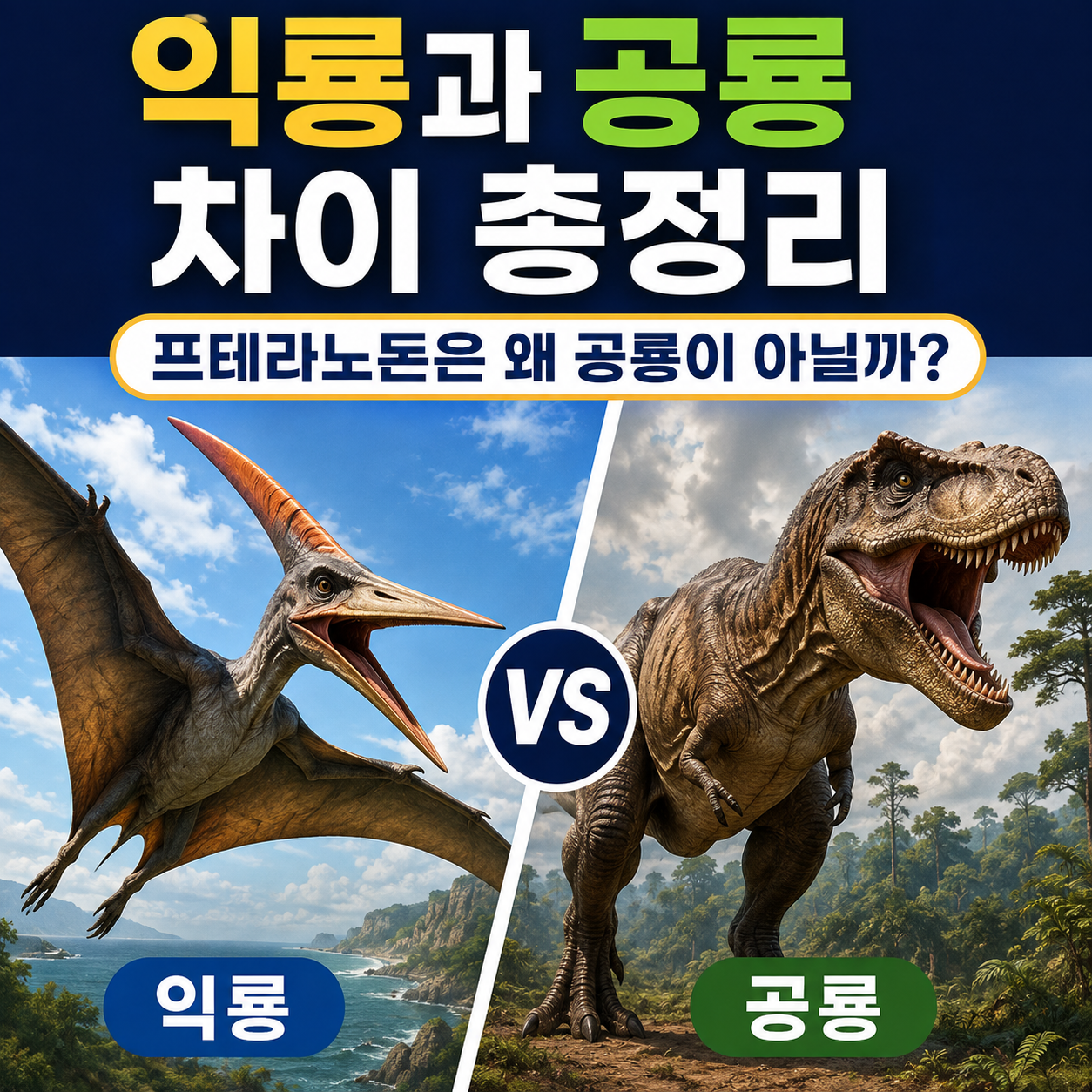 익룡과 공룡 차이