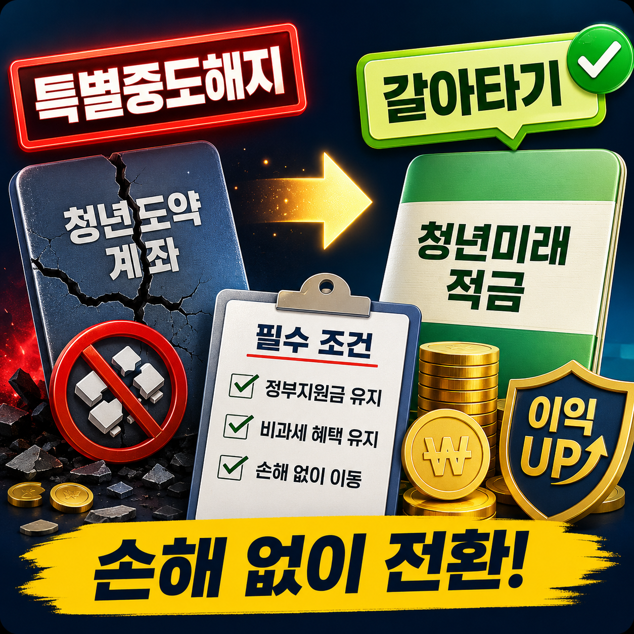 청년도약계좌 특별중도해지방법 ❘ 청년미래적금 갈아탈 때 손해 안 보는 필수 조건