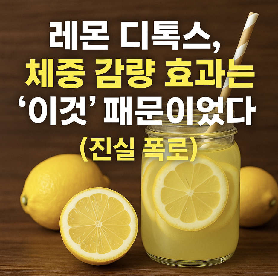레몬 디톡스, 체중 감량 효과는 '이것' 때문이었다 (진실 폭로)