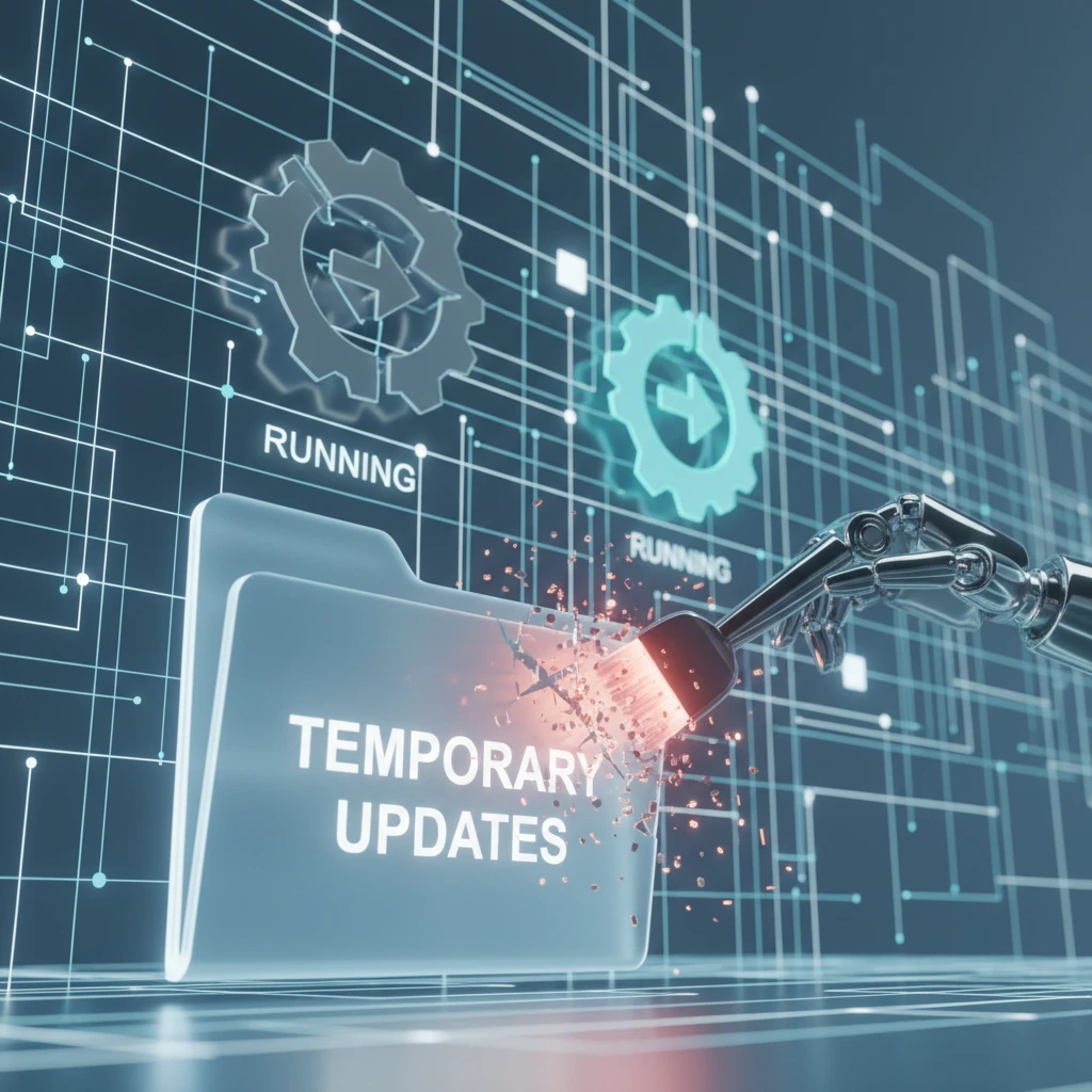 윈도우 업데이트 서비스 재시작으로 설..