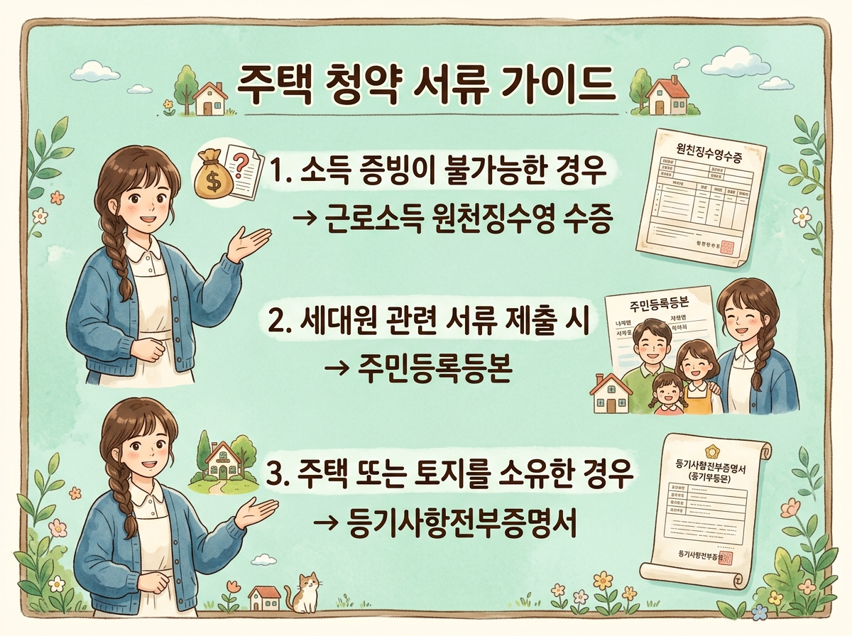 자녀장려금 보류 사유별 소명 서류 목록 인포그래픽