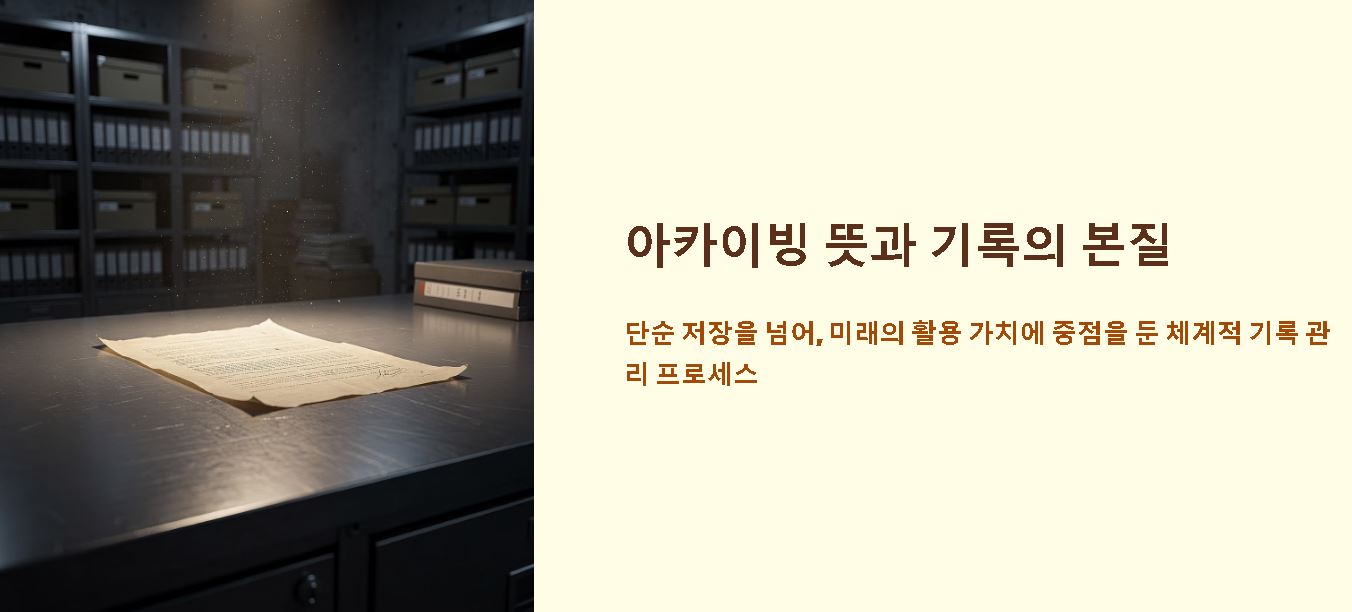 아카이빙 뜻