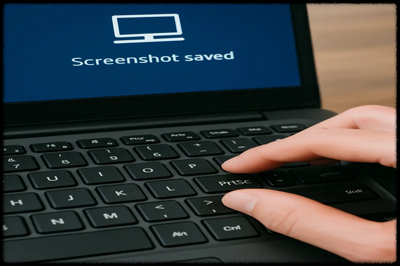 윈도우에서 화면 캡처 단축키를 사용하는 장면