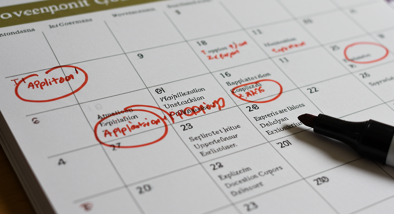 달력에 소비쿠폰 신청기간을 동그라미 치고 있다.