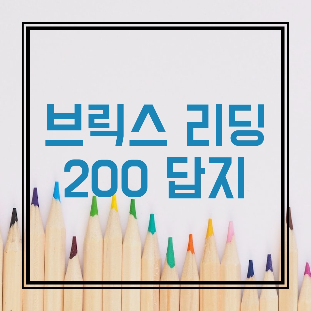 브릭스 리딩 200 답지