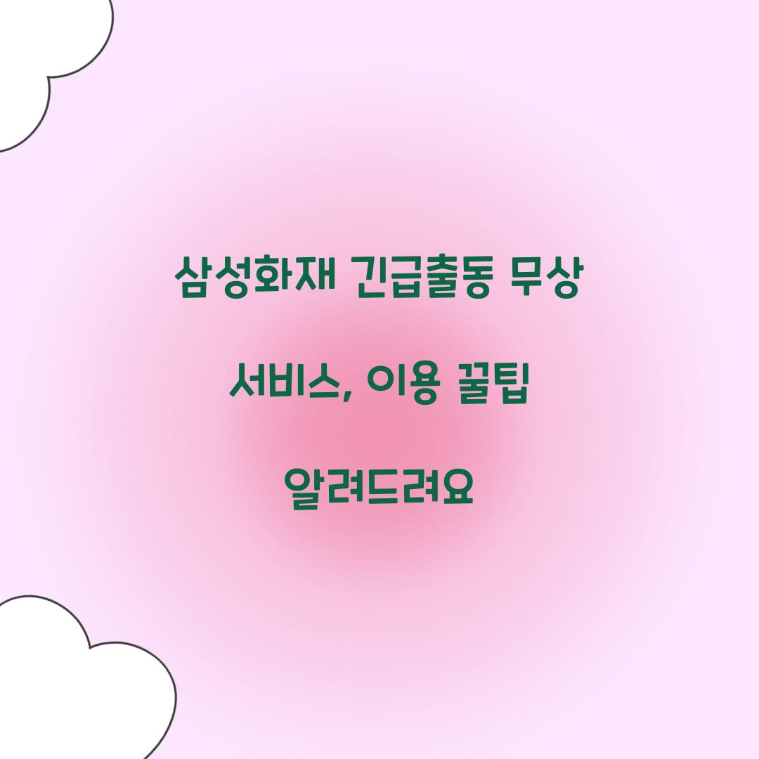 삼성화재 긴급출동