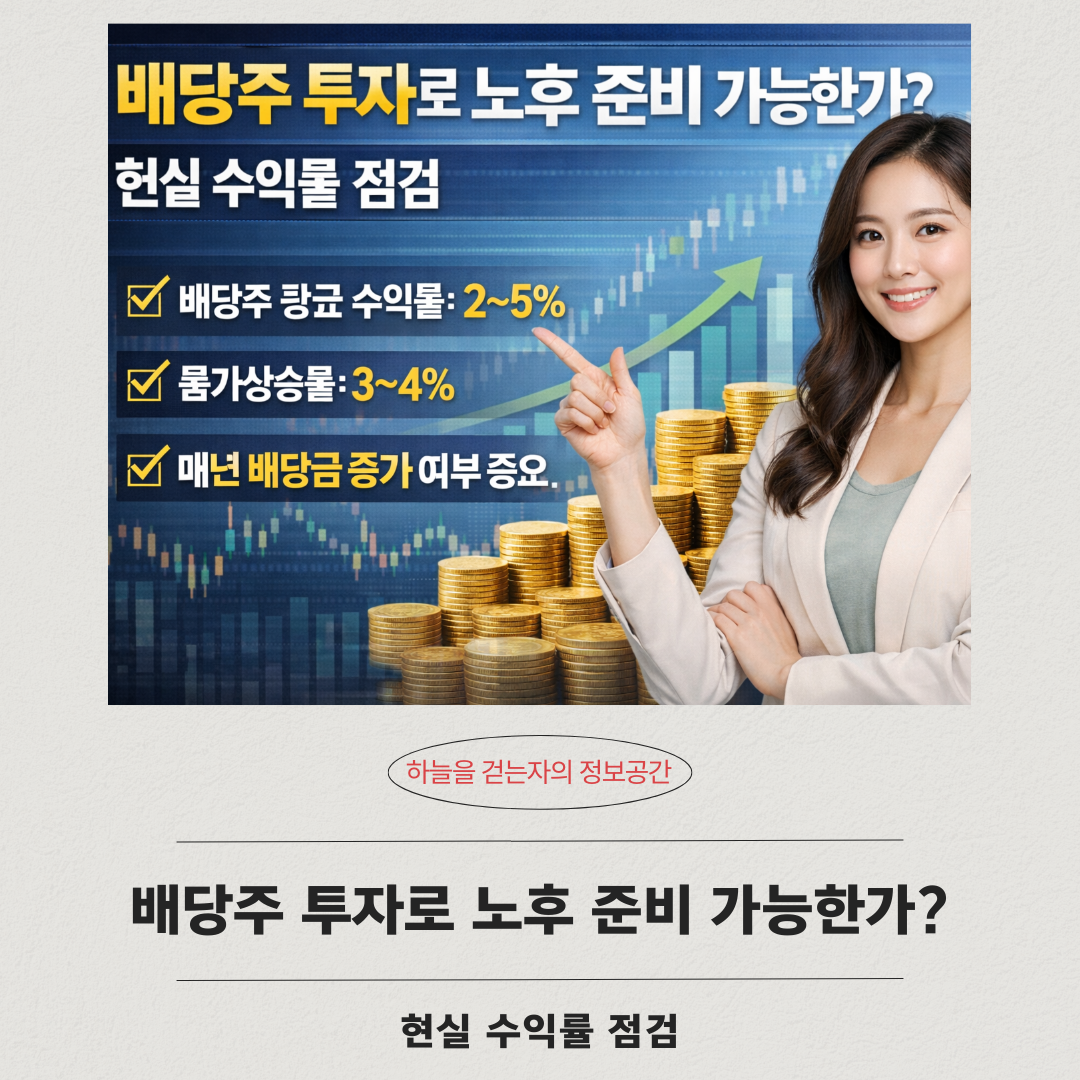 배당주 투자로 노후 준비 가능한가? 현실 수익률 점검