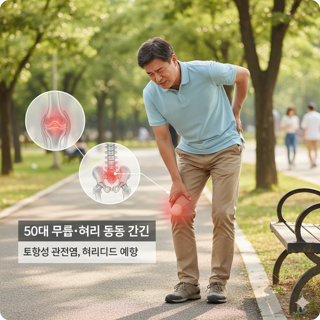 허리디스크, 무릎통증관리, 허리통증예방