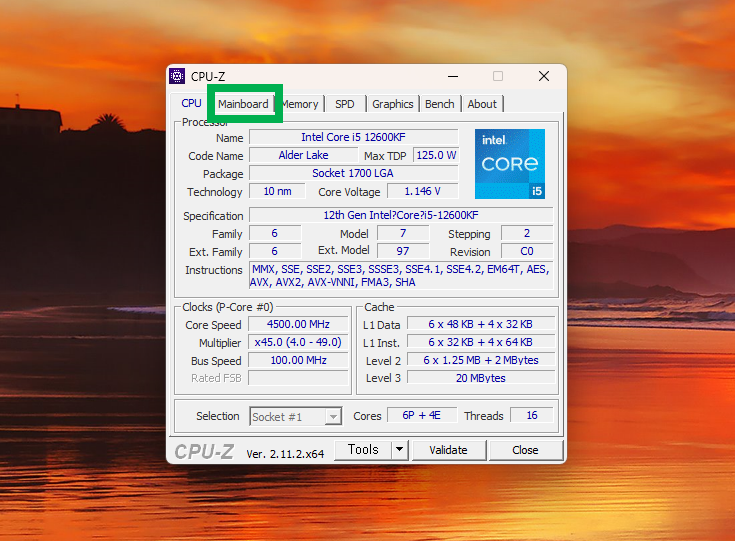 CPU-Z 실행