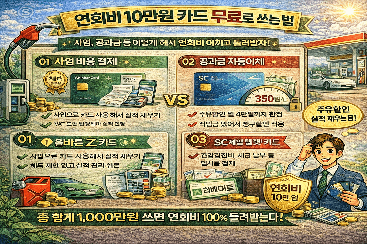 연회비 10만원짜리 카드 무료로 쓰는 법 (실적 조건)