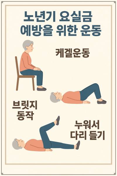 노년기 요실금 예방을 위한 운동