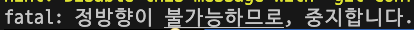 깃 푸시 에러