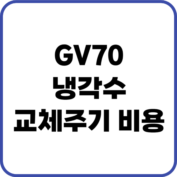 gv70 냉각수