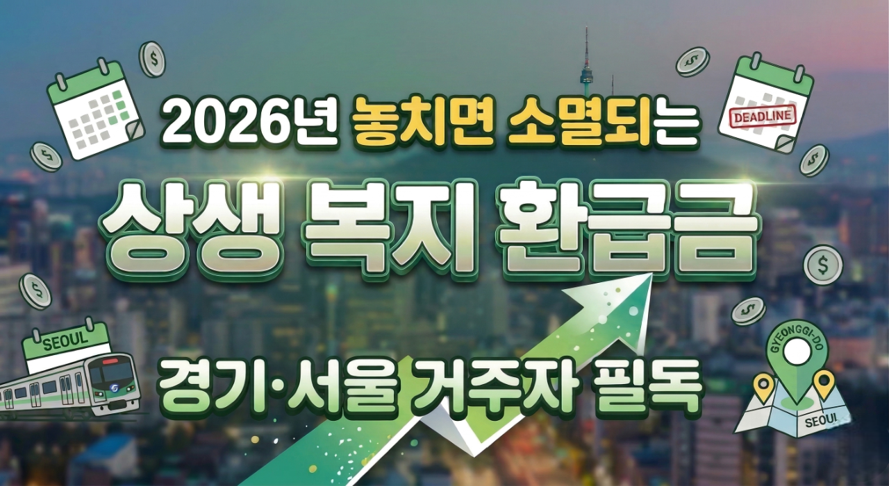 2026년 경기도 및 서울시 상생 복지 환급금 신청 공식 홈페이지 가이드 대표 이미지