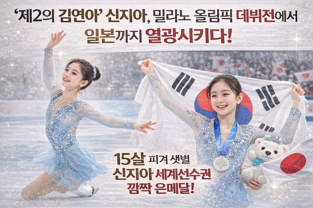 '제2의 김연아' 신지아, 밀라노 올림픽 데뷔전에서 일본까지 사로잡다