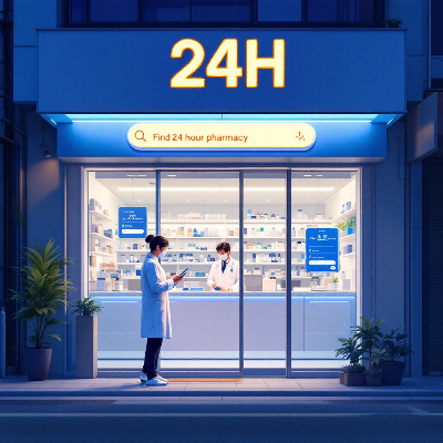 24시간 약국 찾기|공공심야약국 이미지