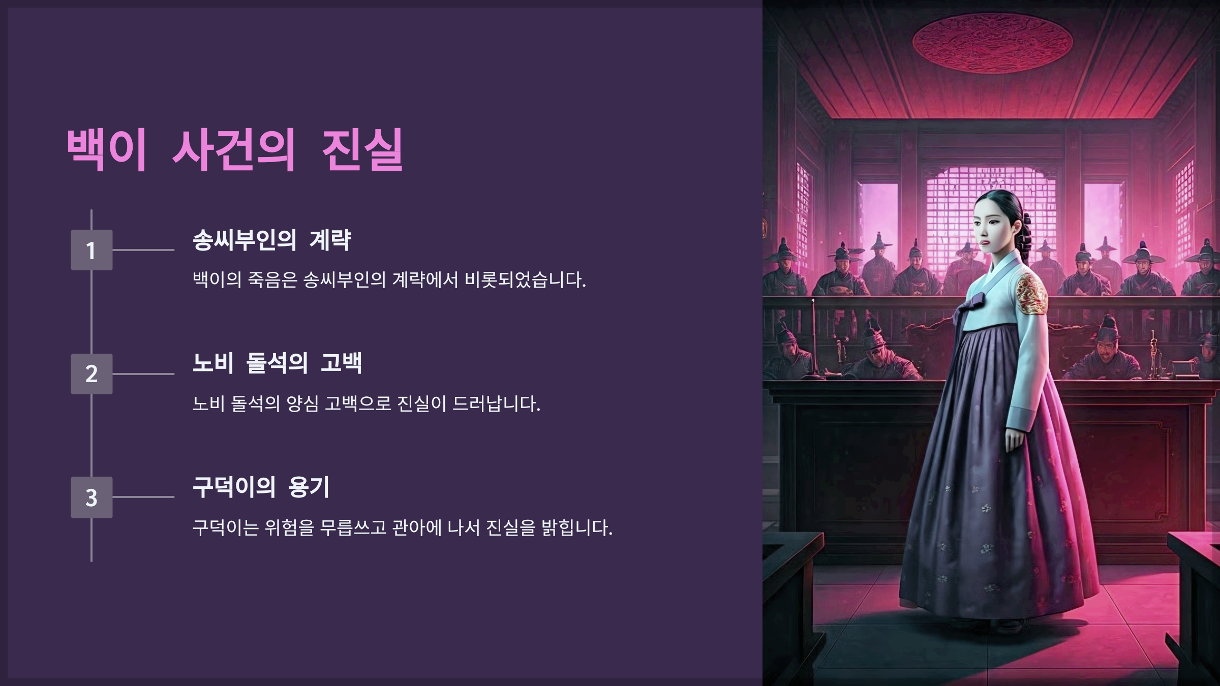 백이 사건의 진실