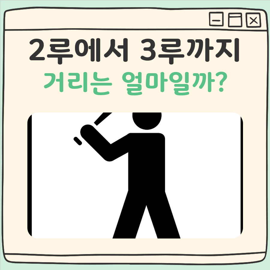 2루에서 3루 거리 대표 이미지