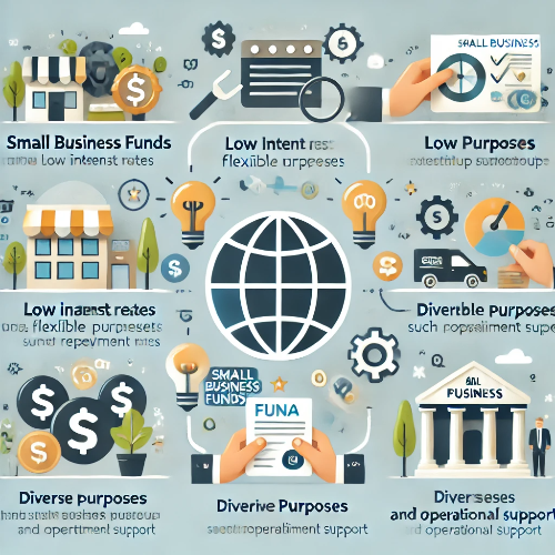 소상공인 정책자금의 주요 혜택을 나타낸 인포그래픽