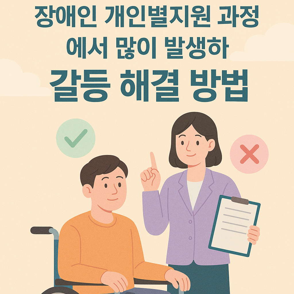 장애인 개인별지원 과정에서 갈등은 자연스러운 현상이지만,
적절하게 관리하고 해결하면 오히려 당사자 중심 지원의 질을 높이는 계기가 됩니다.