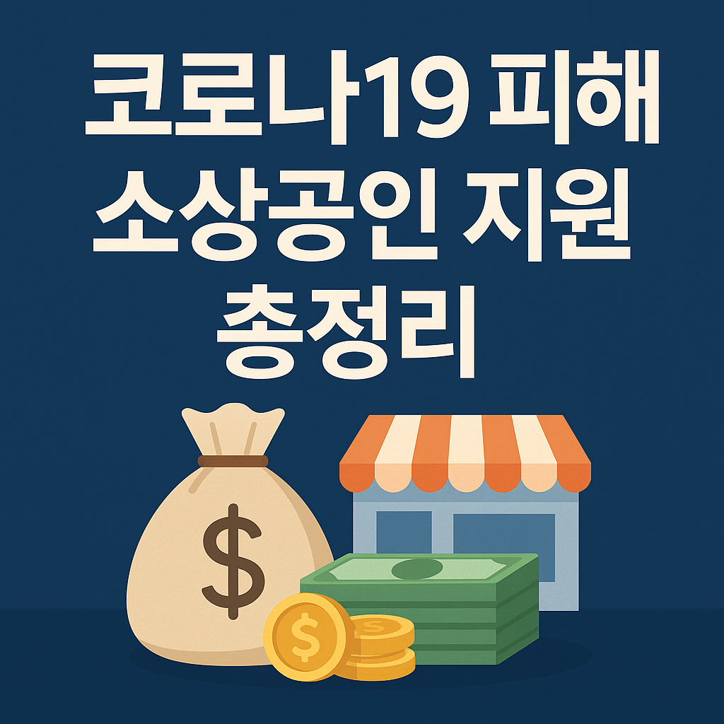 코로나19 피해 소상공인 지원금 총정리 포스터 이미지