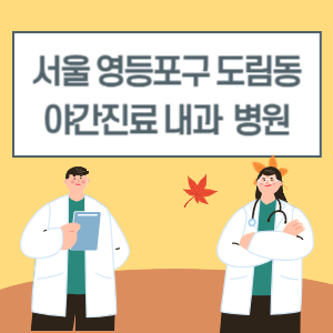 영등포구 도림동 야간진료 내과 병원 리스트 (18시 이후 늦게까지하는 병원)