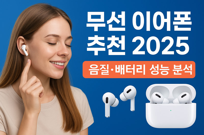 무선 이어폰 추천 2025 – 음질·배터리 성능 분석